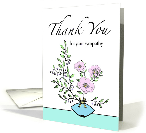 Thank You for Sympathy, Floral Arrangement, Drawing card (824258)