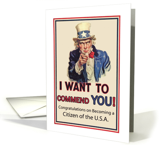 Congratulations on United States Citizenship with Uncle Sam card