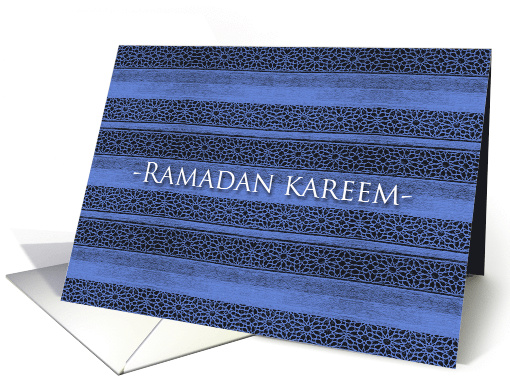 Ramadan Kareem, Fabric Design in Shades of Blue card (837350)