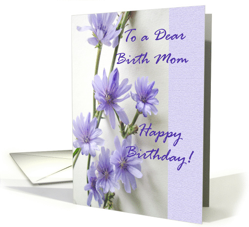Birthday for Birth Mom with Purple Chicory Flowers card (838374)