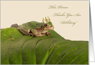 Frog Prince in Love This Prince Thinks You are Ribbiting card