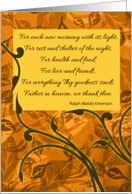 Friend Thanksgiving with Poem by Ralph Waldo Emerson card
