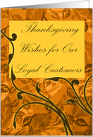 Business Thanksgiving for Customers with Falling Leaves card