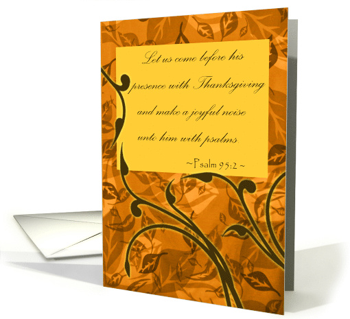 Christian Thanksgiving with Falling Leaves and Scripture... (879362)