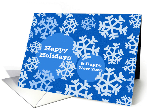 Happy Holidays, Abstract Snowflakes Design in Blue card (881131)