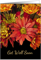 From Surgery Get Well Soon with Autumn Flower Arrangement card