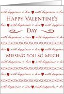 Missing You on Valentine’s Day with Love Poem card