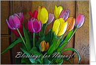 Blessings for Norooz with Tulips for the Persian New Year card