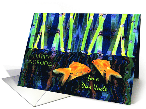 Norooz Persian New Year for Uncle with a Pair of Goldfish card