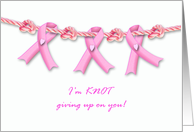 Get Well for Breast Cancer Patient, Pink Rope and Ribbons card