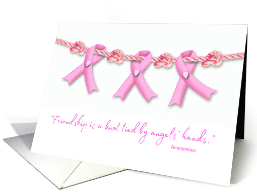 Cancer Free Celebration Invitation with Pink Rope Knots... (900537)