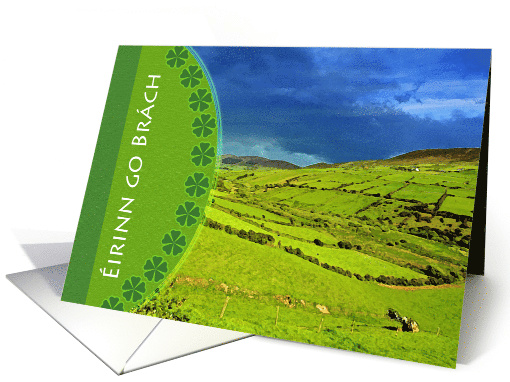 St. Patrick's Day irinn go Brch with Irish Landscape card (902929)