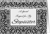 Bridesmaid Invitation for Stepsister, Elegant Design card