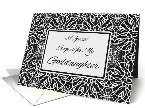 Bridesmaid Invitation for Goddaughter, Elegant Art Nouveau Design card