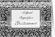 Bridesmaid Invitation, Elegant Art Nouveau Design card