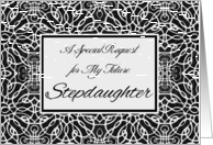 Bridesmaid Invitation for Future Stepdaughter, Art Nouveau Design card