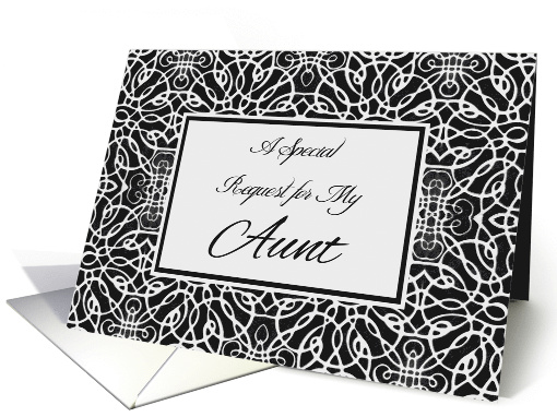 Bridesmaid Invitation for Aunt, Elegant Art Nouveau Design card