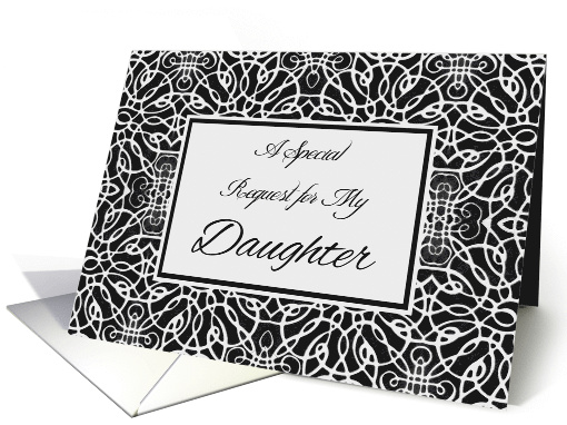 Bridesmaid Invitation for Daughter, Elegant Art Nouveau Design card