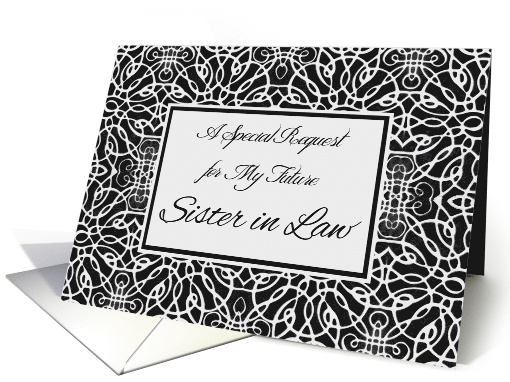 Bridesmaid Invitation for Future Sister in Law, Elegant Design card