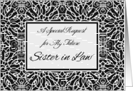 Maid of Honor Invitation for Future Sister in Law, Elegant Design card