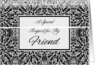 Maid of Honor Invitation for Friend, Elegant Design card