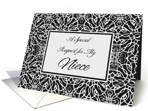 Maid of Honor Invitation for Niece, Elegant Design card (905249)