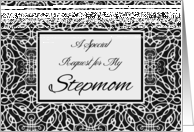 Maid of Honor Invitation for Stepmom, Elegant Design card