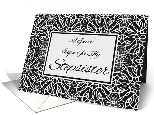 Maid of Honor Invitation for Stepsister, Elegant Design card (905251)