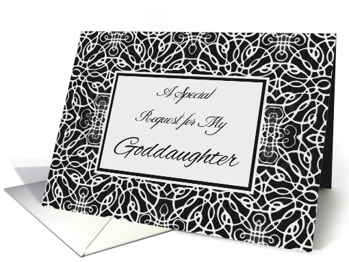 Matron of Honor Invitation for Goddaughter, Elegant Design card
