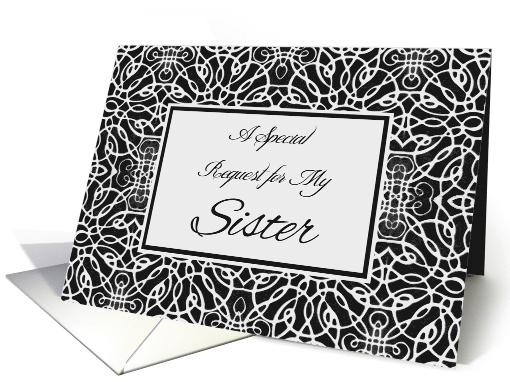 Matron of Honor Invitation for Sister, Elegant Design card (905262)