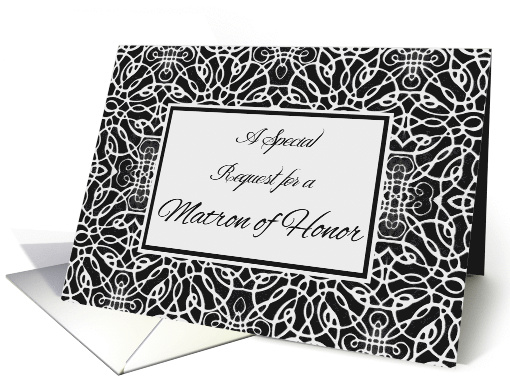 Matron of Honor Invitation, Elegant Design card (905288)