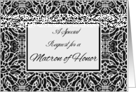 Matron of Honor Invitation, Elegant Design card