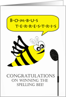 Congratulations on Winning the Spelling Bee card