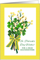 For Grandmother St Patrick’s Day Wishes with Shamrock Bouquet card