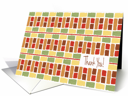 General Thank You Card, Contemporary Geometric Design card (913958)