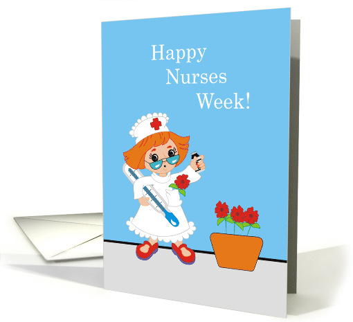 Happy Nurses Week with Vintage Looking Nurse card (915304)