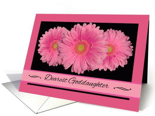 Birthday for Goddaughter with Pink Gerbera Daisies card (918678)