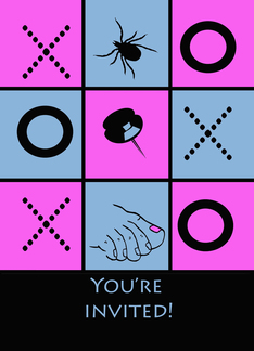 Funny Game Night Invitation, Tick-Tack-Toe