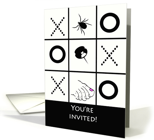 Funny Game Night Invitation, Tick-Tack-Toe card (919872)