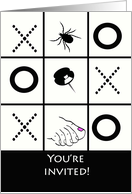 Funny Game Night Invitation, Tick-Tack-Toe card