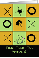 Funny Game Night Invitation, Tick-Tack-Toe card