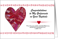 Congratulations to Godparents on Wedding with Heart and Scripture card
