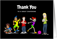 For Female Chaperone Thank You with Illustration of Teenagers card
