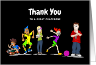 For Male Chaperone Thank You with Illustration of Teen Students card