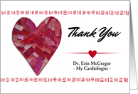 Thank You for Heart Doctor Surgeon with Patched Heart Custom Front card