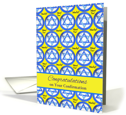 For Girl Jewish Confirmation Congratulations with Star of David card