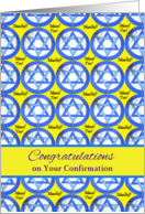 For Girl Jewish Confirmation Congratulations with Star of David card