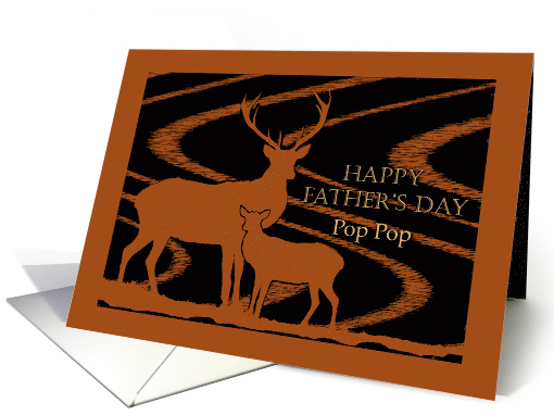 Father's Day for Pop Pop with Deer in a Field card (932134)