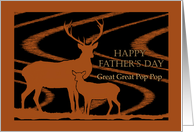 Great Great Pop Pop Father’s Day with Deer in Field on Farm card