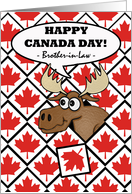 Canada Day for Brother-in-Law, Moose Head Surprise card